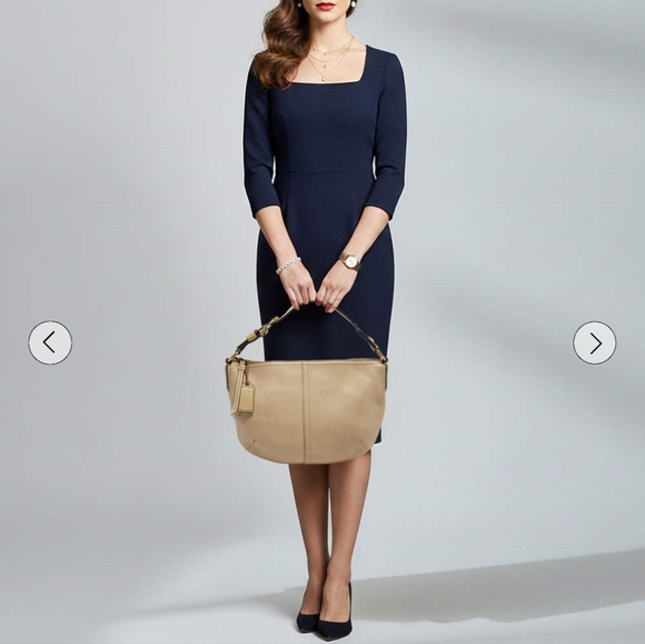 Coach Beige Leather Shoulder Bag - Picture 3 of 6